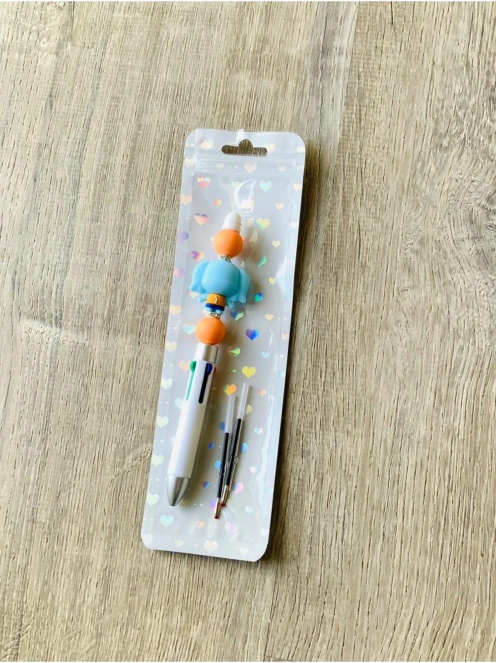 NEW📚 Homemade Beaded Multi-Color Retractable Pen OS
